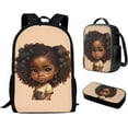 thumbnail image 1 of African Backpack and Lunch Box Set Elementary Bag American Afro Book Bags for 2Nd/3Rd/4Th/5Th Grade Pencil Case, 1 of 6