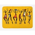 thumbnail image 1 of African Bath Mat, African Dancers Sketchy Characters Ethnic Group Clan Disco Happy Graphic, Non-Slip Plush Mat Bathroom Kitchen Laundry Room Decor, 29.5 X 17.5 Inches, Mustard and Orange, Ambesonne, 1 of 2