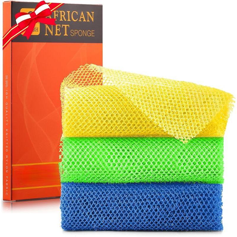 African Bath Sponge African Net Long Net Bath Sponge Exfoliating Shower ...