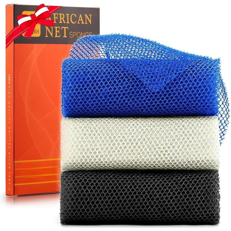African Bath Sponge African Net Long Net Bath Sponge Exfoliating Shower ...