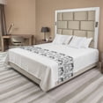 thumbnail image 1 of African Bed Runner, Wild Life Safari Themed Printing of Zebras Giraffes and Umbrella Thorn Trees, Decorative Accent Bedding Scarf for Hotels Homes and Guestrooms, Queen, Grey White, by Ambesonne, 1 of 2