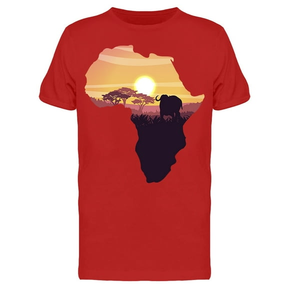 African Black Buffalo T-Shirt Men -Image by Shutterstock, Male Small