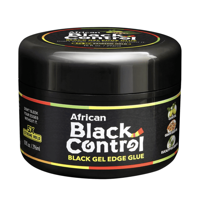 African Black Control Black Gel Edge Glue [10oz]