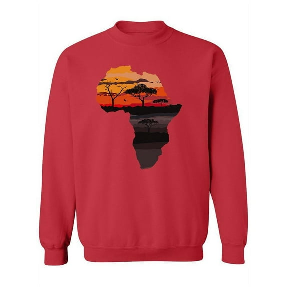 African Black Landscape Paint Sweatshirt Women -Image by Shutterstock, Female 4X-Large