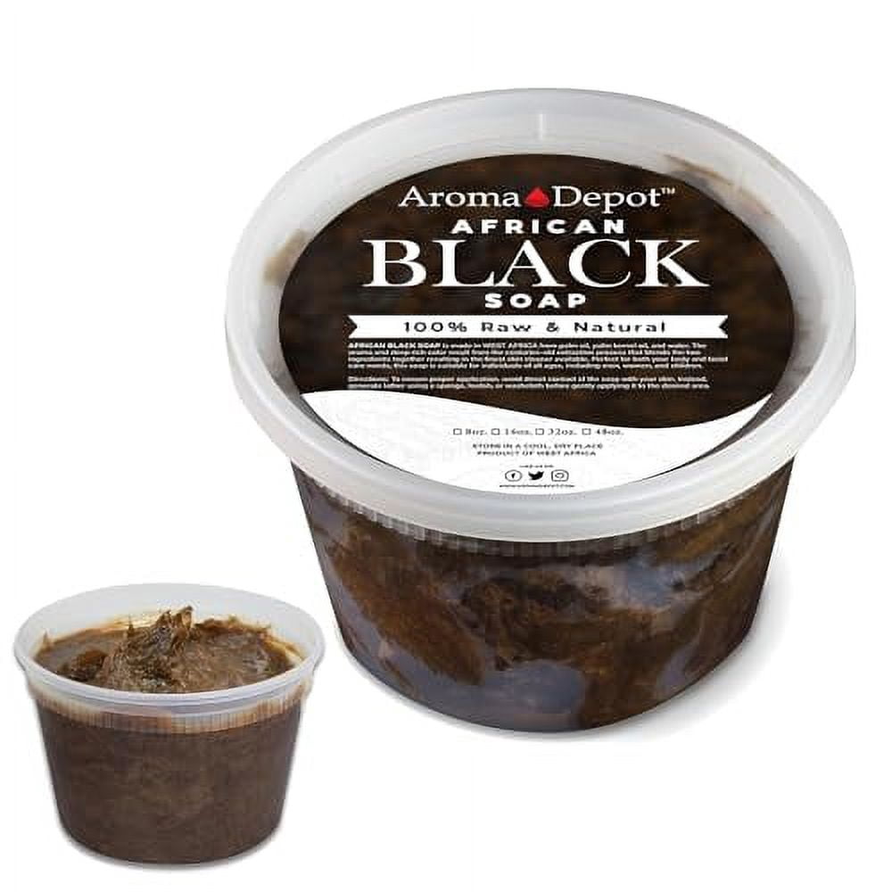 African Black Soap Paste 16 oz 100 Natural Raw soap for Acne, Eczema