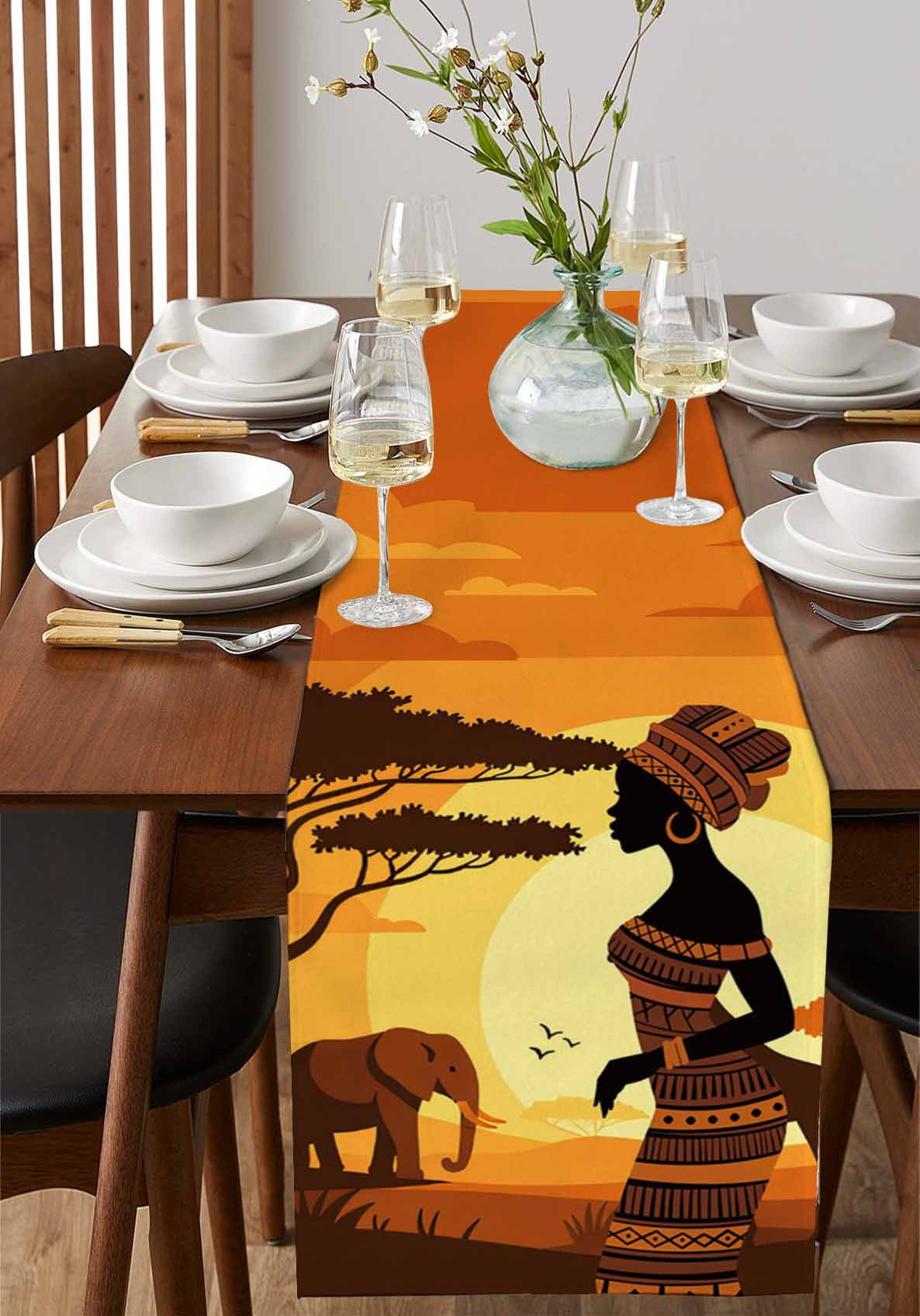 Black Woman Sisterhood Dance Quilted Table Runner NCU0HNH463