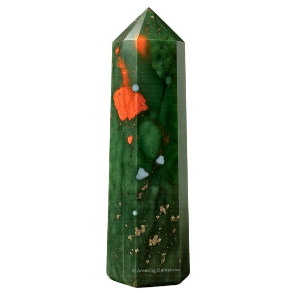 African Bloodstone Crystal Tower Obelisk Point (2" to 3" INCH)