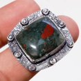 thumbnail image 1 of African Bloodstone Gemstone Ring Handmade Antique Design Dainty Jewelry 9" FR 39, 1 of 2