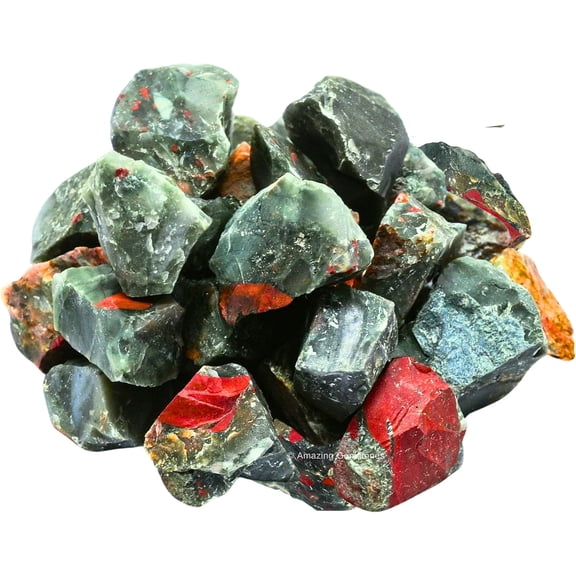 African Bloodstone Raw Crystals and Healing Stones (1 lb)