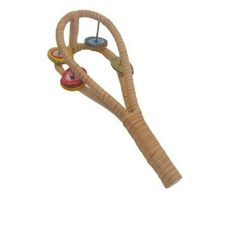 African Bottle Cap Tambourine, Double Sistrum Shaker Rattle