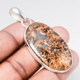 thumbnail image 1 of African Bronzite Jasper Ethnic 925 Sterling Silver Pendant 2.1" T80, Jasper Pendant, Christmas Gift, New Year Sale, Gemstone Silver Jewelry, 1 of 1