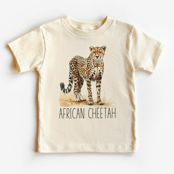 African Cheetah Toddler Shirt - Cute Educational Cheetah Species Kid'S Clothing - Boho Toddler & Youth Tee TODDLER SHORT SLEEVE TEE BELLA CANVAS 3001T