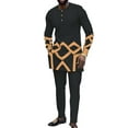thumbnail image 1 of African Clothes for Men Dashiki Outfits Slim Fit Long Sleeve Top and Pant Set Attire Casual African Tracksuits WYN1669, 1 of 5