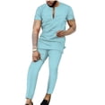 thumbnail image 1 of African Clothes for Men Dashiki Shirts and Pants Two Piece Set Shorts Sleeve African Outfits Casual Mens Clothing Sets, 1 of 5