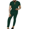 thumbnail image 1 of African Clothes for Men Dashiki Shirts and Pants Two Piece Set Shorts Sleeve African Outfits Casual Mens Clothing Sets, 1 of 5