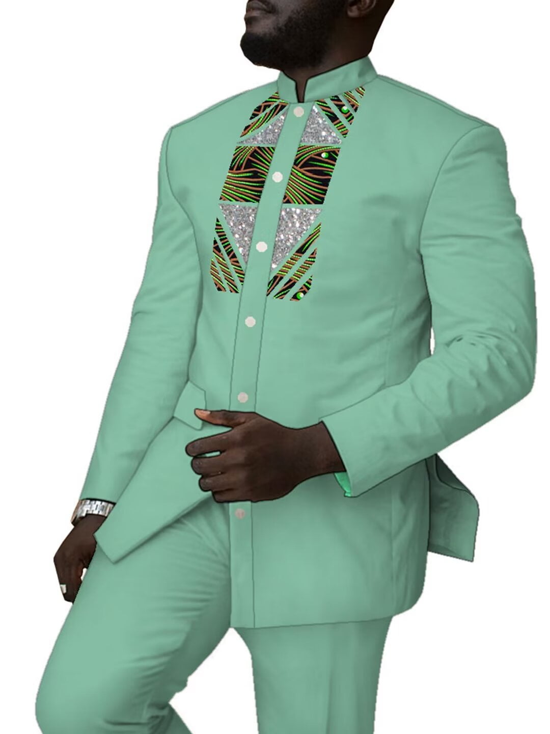 Mens dashiki suit hotsell