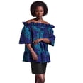 thumbnail image 1 of African Clothes for Women Ankara Print Shirts Women off Shoulder Top, 1 of 2