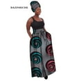 thumbnail image 1 of African Clothes for Women Long Print Skirt with Headscarf Maxi Skirts Ankle-Length WY268, 1 of 5