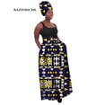 thumbnail image 1 of African Clothes for Women Long Print Skirt with Headscarf Maxi Skirts Ankle-Length WY268, 1 of 5