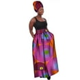 thumbnail image 1 of African Clothes for Women Long Print Skirt with Headscarf Maxi Skirts Ankle-Length WY268, 1 of 5