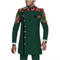 thumbnail image 1 of African Clothing for Men Dashiki Outfits Long Sleeve Shirt and Pants Plus Size 2pcs sets African Mens Clothes, 1 of 4