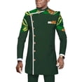 thumbnail image 1 of African Clothing for Men Dashiki Outfits Long Sleeve Shirt and Pants Plus Size 2pcs sets African Mens Clothes, 1 of 2