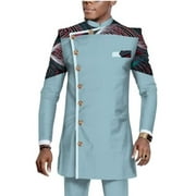 African Clothing for Men Dashiki Outfits Long Sleeve Shirt and Pants Plus Size 2pcs sets African Mens Clothes