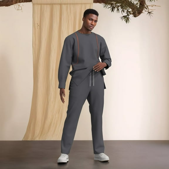 African Clothing for Men Suits Long Dashiki Top Shirts and Pants Sets African Men Outfits