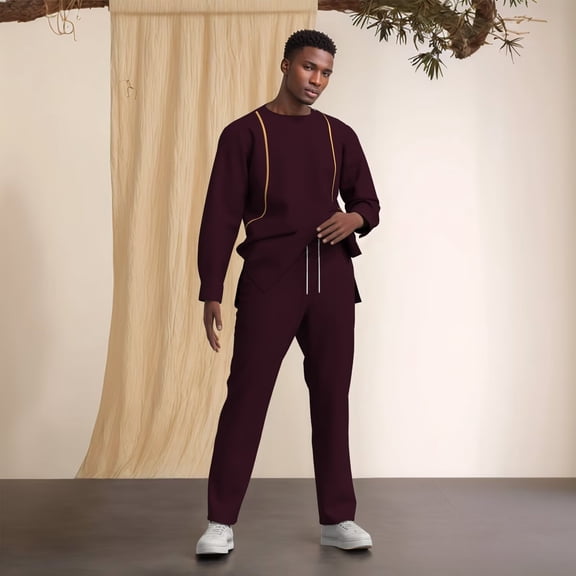 African Clothing for Men Suits Long Dashiki Top Shirts and Pants Sets African Men Outfits
