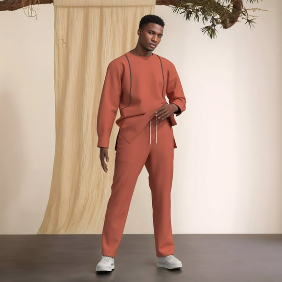 African Clothing for Men Suits Long Dashiki Top Shirts and Pants Sets African Men Outfits