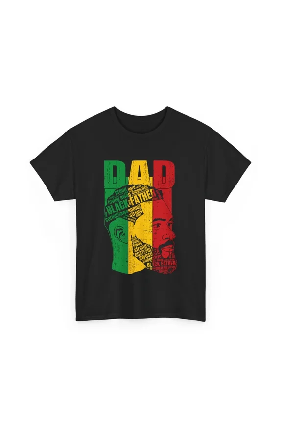 African Colors Black Man Father's Day Dad Heritage Gift Unisex T-Shirt, up to Size 5XL