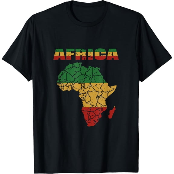 African Continent Africa Afro Reggae Flag T-Shirt100%Cotton