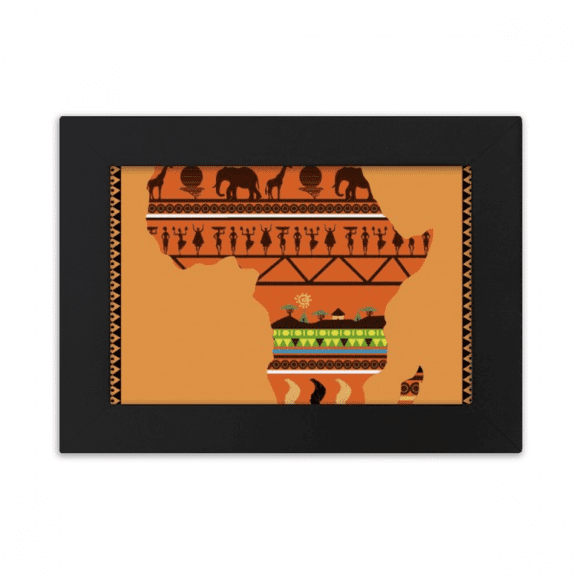 African Continent Name Landscape Map Desktop Photo Frame Ornaments Picture Art Painting