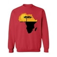 thumbnail image 1 of African Continent Paint Sweatshirt Women -Image by Shutterstock, Female 3X-Large, 1 of 4