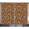 thumbnail image 1 of Ambesonne African Curtains 2 Panel Set, Bakongo Totem, 108" x 96", Multicolor, 1 of 3
