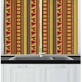 thumbnail image 1 of African Curtains 2 Panels Set, Oriental Djembe Drums Music Culture in Africa Theme Geometric Chevrons Triangles, Window Drapes for Living Room Bedroom, 55W X 39L Inches, Multicolor, by Ambesonne, 1 of 2