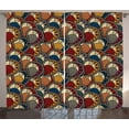 thumbnail image 1 of Ambesonne African Curtains 2 Panel Set, Abstract Paisley Motifs, 108" x 90", Multicolor, 1 of 3