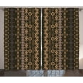 thumbnail image 1 of Ambesonne African Curtains 2 Panel Set, Shapes Arrows, 108" x 90", Earth Yellow Bluegrey, 1 of 3