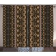 thumbnail image 1 of Ambesonne African Curtains 2 Panel Set, Shapes Arrows, 108" x 96", Earth Yellow Bluegrey, 1 of 3