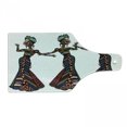 thumbnail image 1 of African Cutting Board, Young Women in Native Costumes Carnival Festival Theme Dance Moves Print, Decorative Tempered Glass Cutting and Serving Board, Wine Bottle Shape, Multicolor, by Ambesonne, 1 of 1
