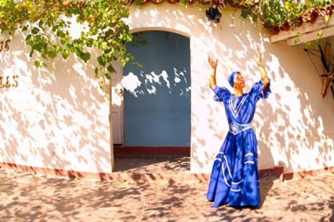 African Dancer in Old Colonial Village Trinidad Cuba Canvas Art - Bill Bachmann DanitaDelimont (35 x 23)