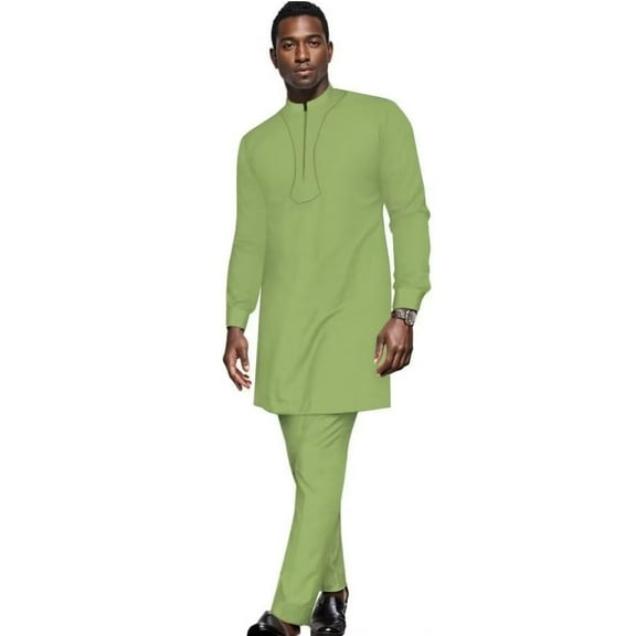 African Dashiki Suits for Men 2 pcs Mens African Outfits Top and Pant Slim Fits Nigerian Clothing Prom Wedding Wear