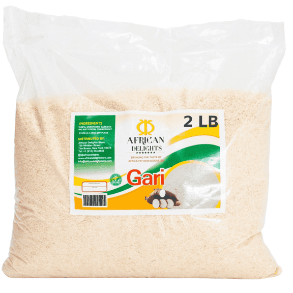 African Delights White Gari Cassava Flour Gluten Free 2 lb