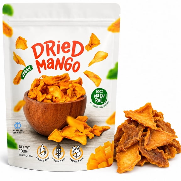 African Delights Dried Mango, Pack of 3 (100g Each)