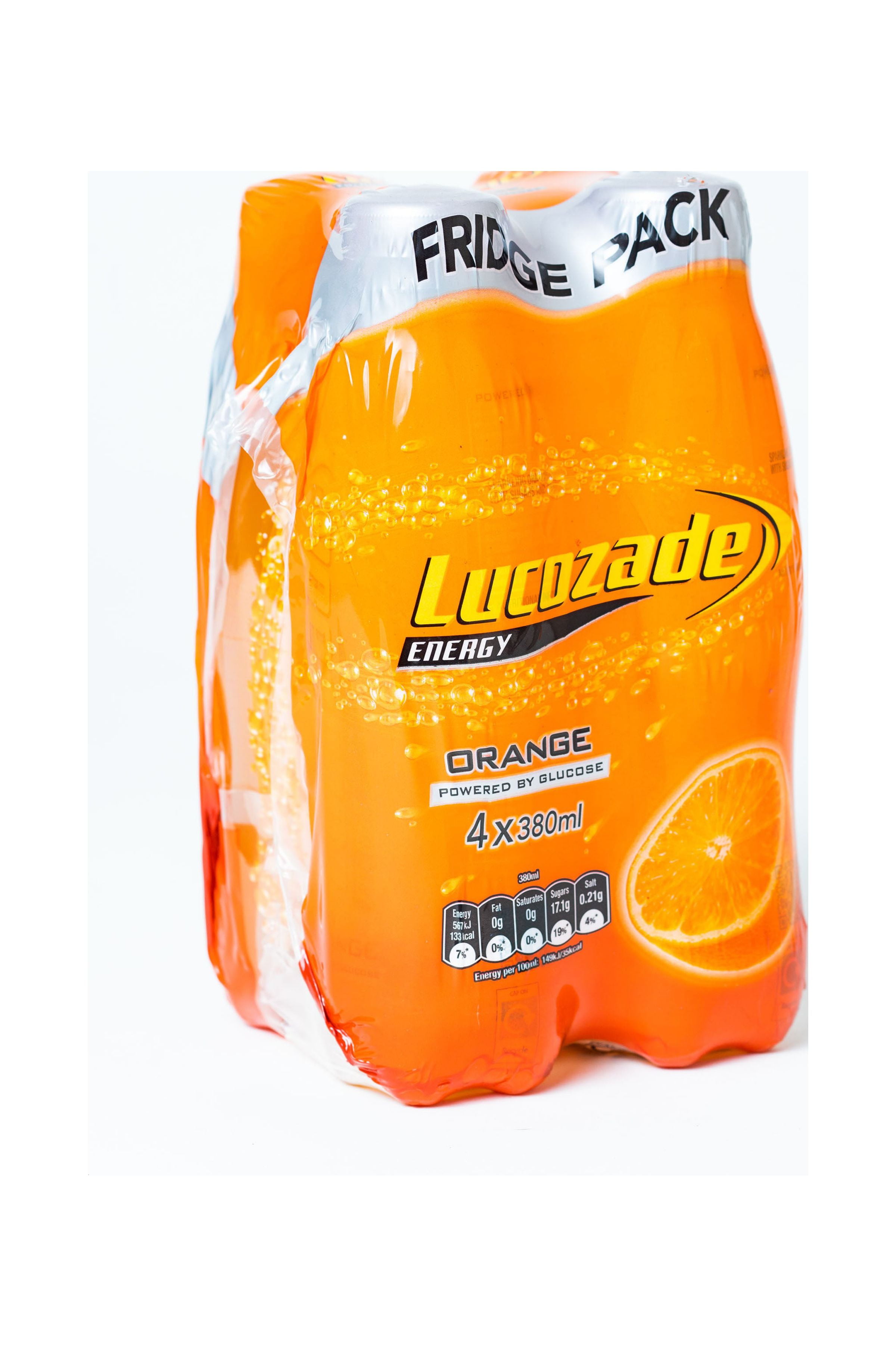 African Delights Lucozade Energy Drink Original/Orange, 380ml