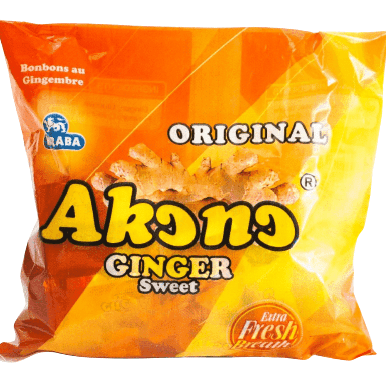 Akono Ginger Candy with Real Ginger Extract, Individually Wrapped