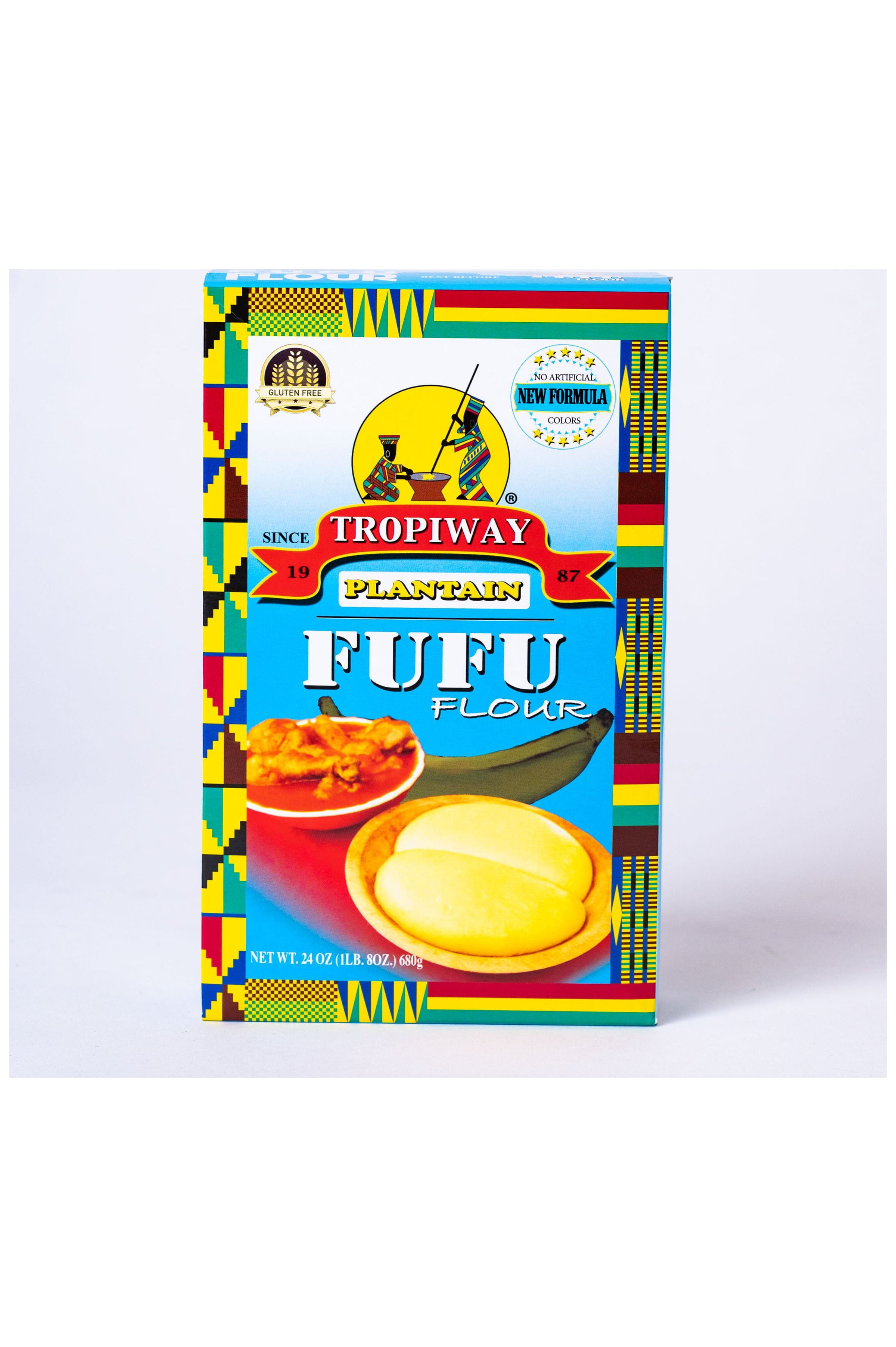 African Delights Tropiway Plantain Fufu Flour, 680g