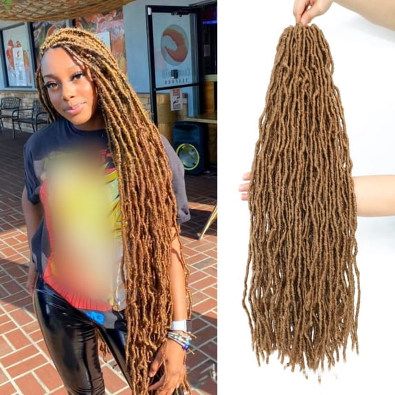 African Dirty Braid Crochet Hair Hair Wig Braid Crochet Hair Soft Crochet 24 Inch Long Hair Suitable for Black Women - Wig C, Wig, Back to School, Wedding, Christmas,Season, Anniversary, Thanksgivi