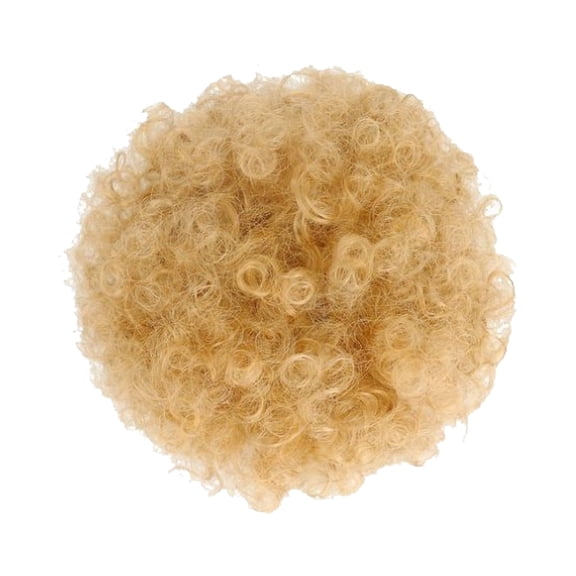 African Drawstring Ponytail - Curly Afro Puff Synthetic Hair Bun Extension, Voluminous Natural Looking Hairpiece, Easy Clip on Adjustable Elastic, Daily Wear Party Cosplay