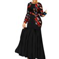 thumbnail image 1 of African Dress for Women Long Sleeve Lady Party Dresses Ankara Clothing, 1 of 5